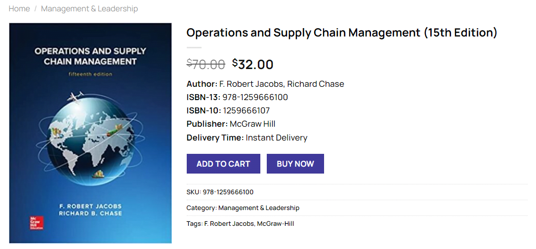 Pdf Operations And Supply Chain Management 15th Edition Robert Jacobs