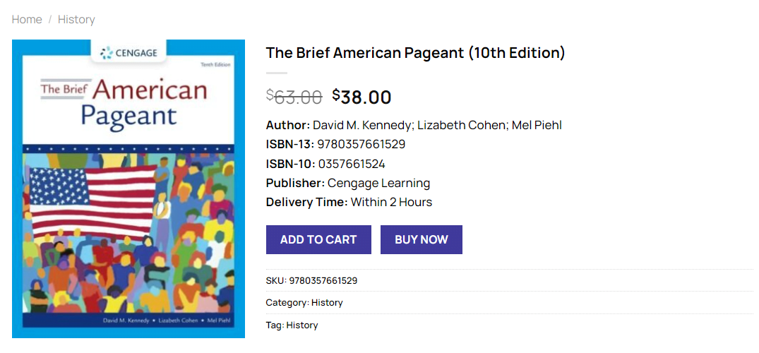 The Brief American Pageant 10th Edition